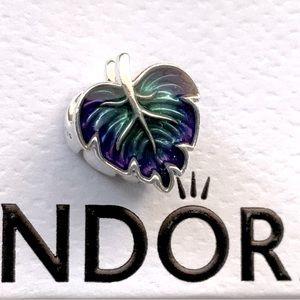 Pandora Purple & Green Leaf Charm